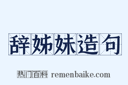 辞姊妹造句是什么意思的图片